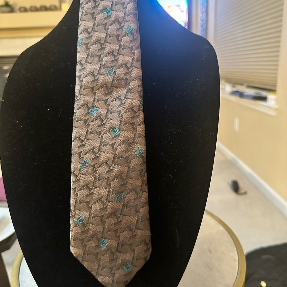 Yves Saint Laurent Silk Tie Geometric Made in Italy